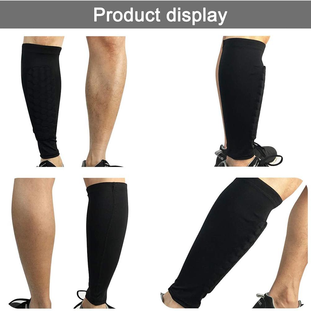 1 Paar Fußball Schienbeinschoner Socken Atmungsaktive Schützende Wadenschoner für Erwachsene Jugendliche Outdoor