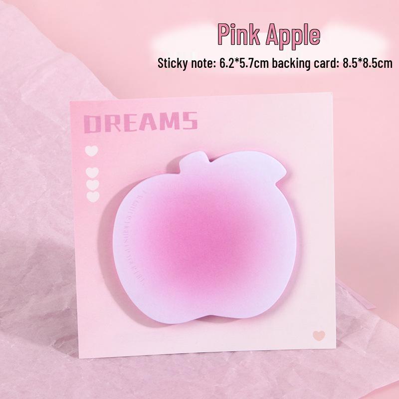 Colorful Irregular Heart Gradient Sticky Notes - Self-Adhesive Halo Blush Memo Paper