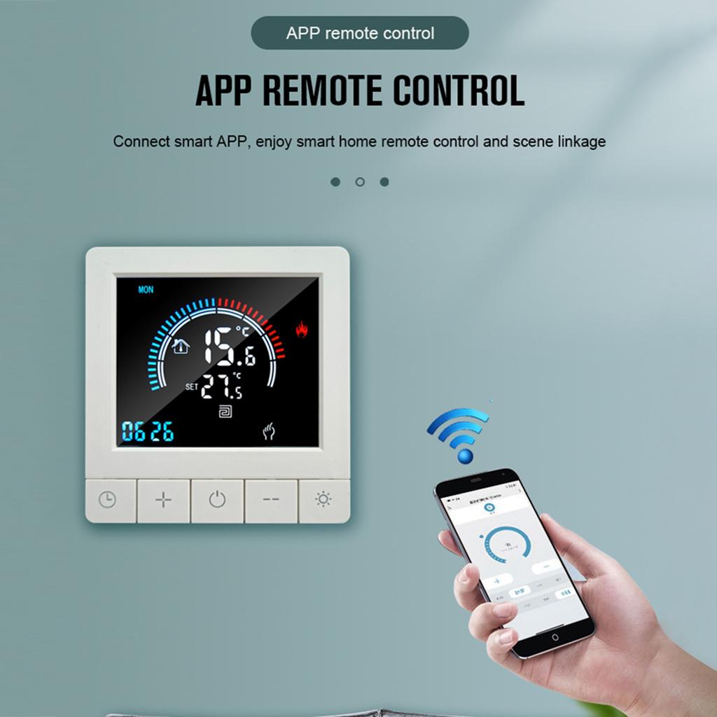 Programmable Digital Thermostat with Child Lock WiFi LCD Display NTC Sensor Water Heating Warm Floor Underfloor Temperature