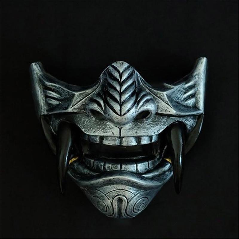 Half Face Protective Masks Prajna Demon Mask for Paintball CS Game Cosplay