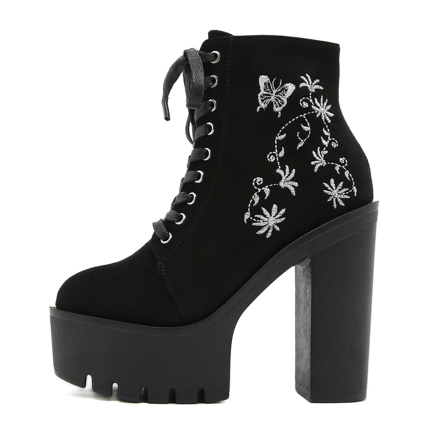 Gdgydh Цветочная вышивка на высоком каблуке — фото 8