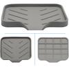 BokWin 1 Pack Silica Gel Soap Dish with Drain, Self Draining Soap Tray for Shower, Bathroom and Kitchen Sink Organizer, Bar Soap Holder, Grey,