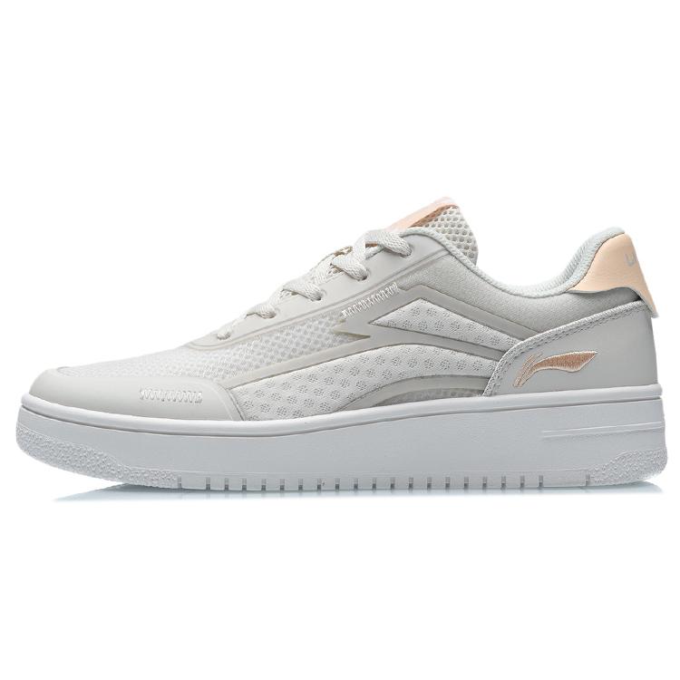 New LiNing Low-Top Skateboard Shoes Women's White Apricot AGCR186-1