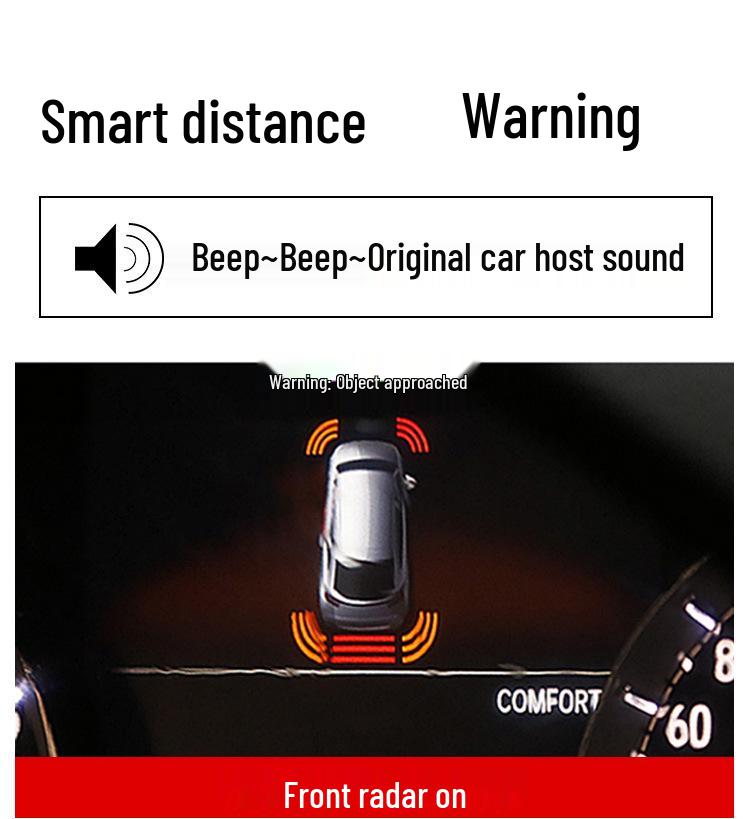 Front & Rear Radar with RAV4 Rongfang Instrument Display for 22 Models