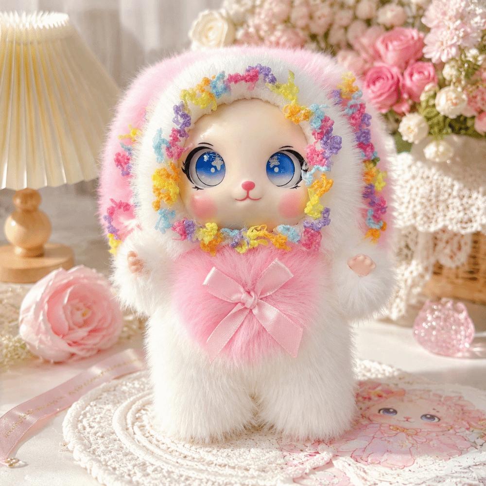 Big Ear Bunny Doll Pendant Bag Hanging Car Key Ring Delicate Rabbit Plush Keychain  Party Decor