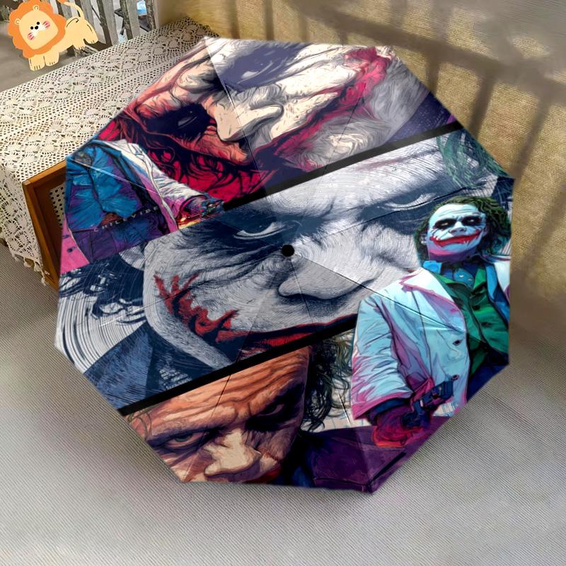 Joker Put Happy Face Folding Umbrella Suitable For All Seasons Travel Printing Umbrella Sun Umbrella