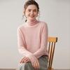 Women's Solid Color Cashmere Knit Sweater with Stacked Collar