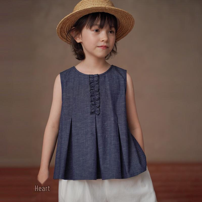 Hacikis Girls Summer Denim Vest 140