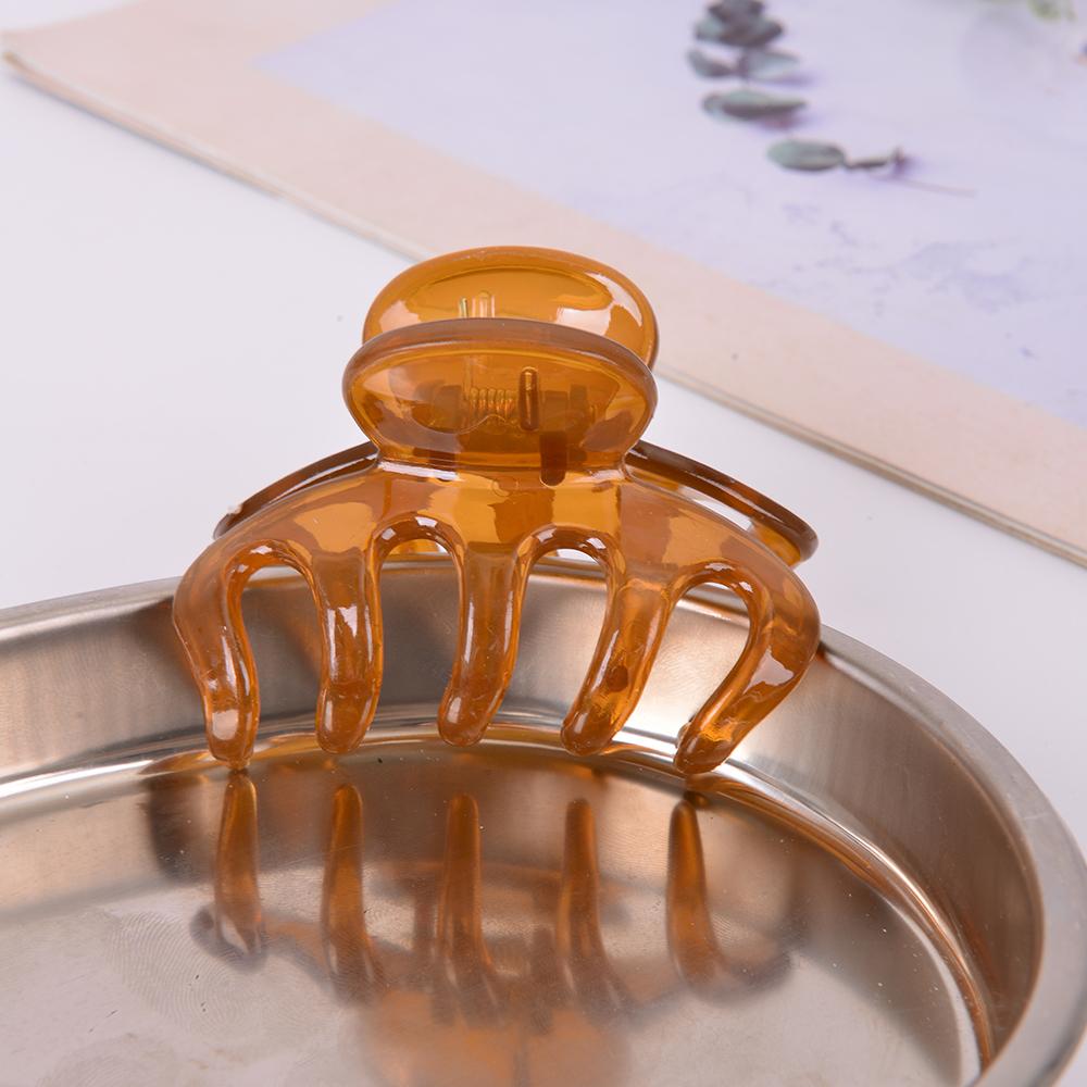 

1 шт. новая прозрачная заколка для волос с жемчужным блеском, пятизубцовая заколка для волос, простая и модная заколка для волос