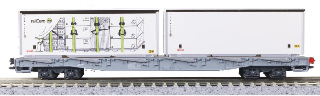 KATO N Gauge Rhaetian Railway Flatcar Container Loading Set Model Railway Freight Car R-w 4-Car 10-1892
