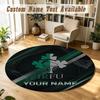 Round Rug Custom NameIreland Rugby Pattern Non Slip Carpet Home Floor Decor