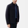 Fila X Casual Simple Warm Solid Color Stand Collar Loose Cotton Jacket Men Jacket Black F11M242903F-BK