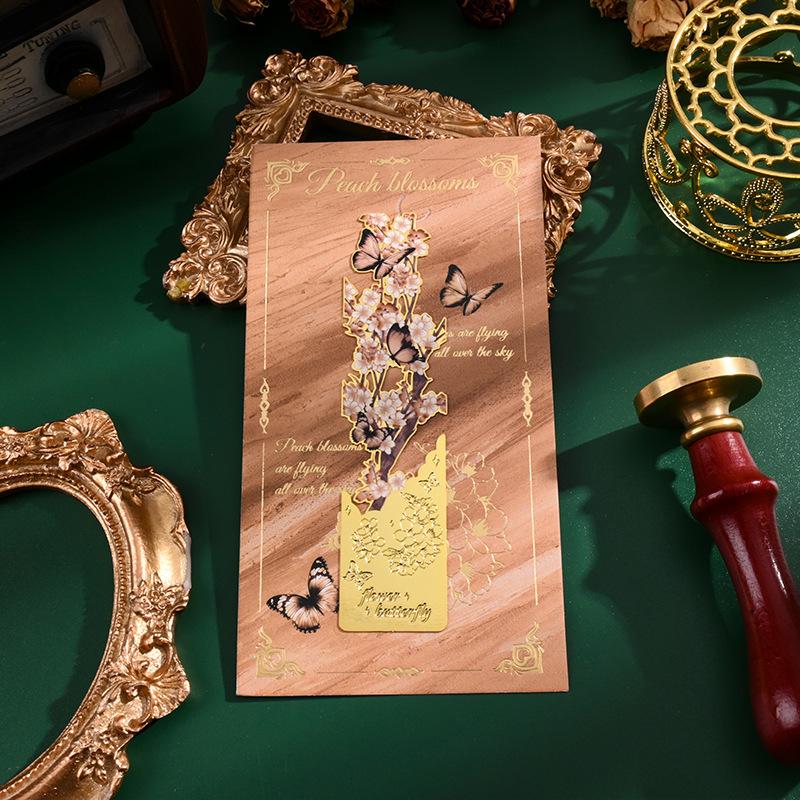 Retro Butterfly Metal Bookmark - Exquisite Chinese-Style Gift for Teachers