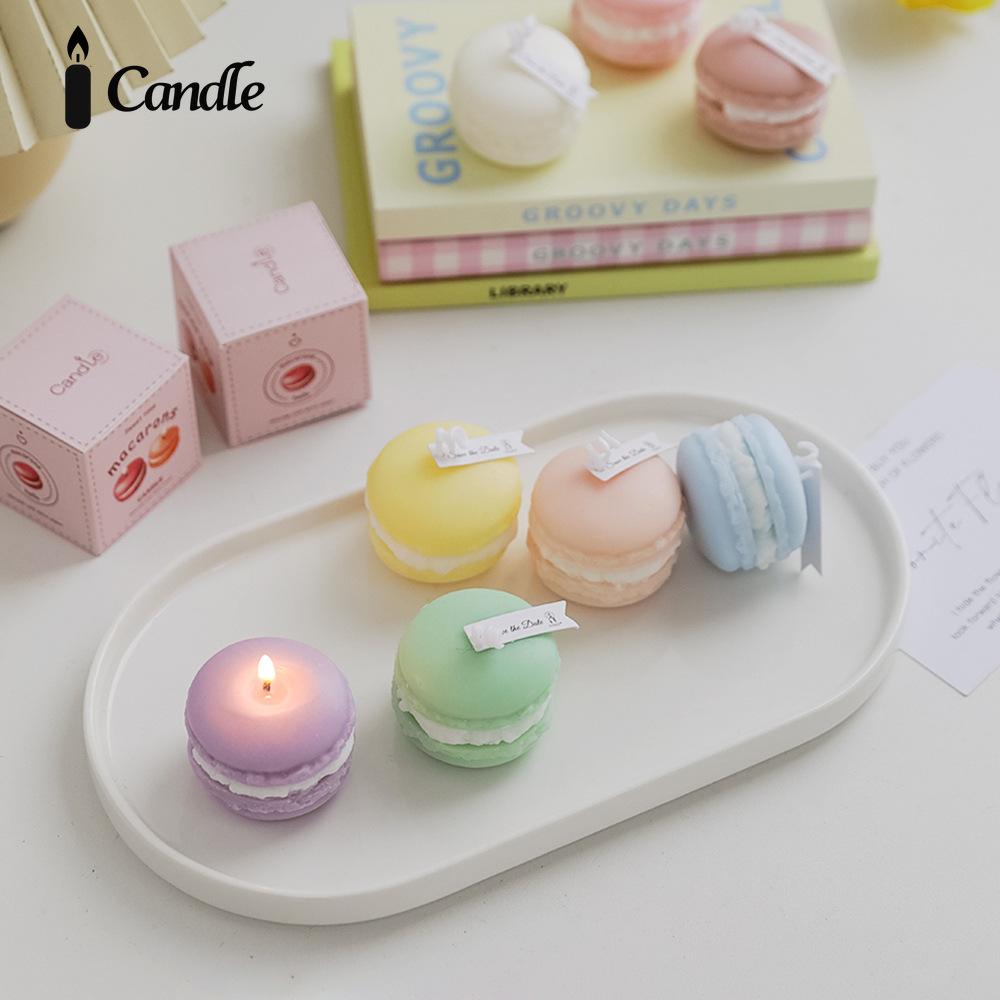 Macaron scented candle souvenir wedding fragrance small gift handmade candle simulation modeling wax