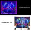 1pc Astronaut UV Reaction Tapestry, Spacecraft Jellyfish Mushroom Fantasy Tapestry