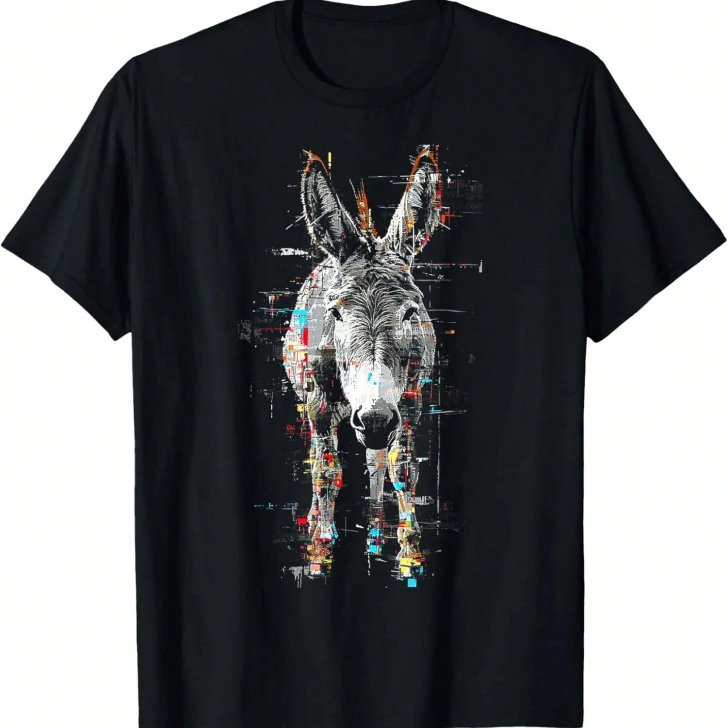Donkey Animal Graphic Illustration Donkey T-Shirt.Jpg S разноцветный
