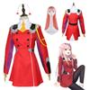 Darling In The Franxx 02 Zero Two Antrekk Rød Uniform Halloween Cosplay Kostyme