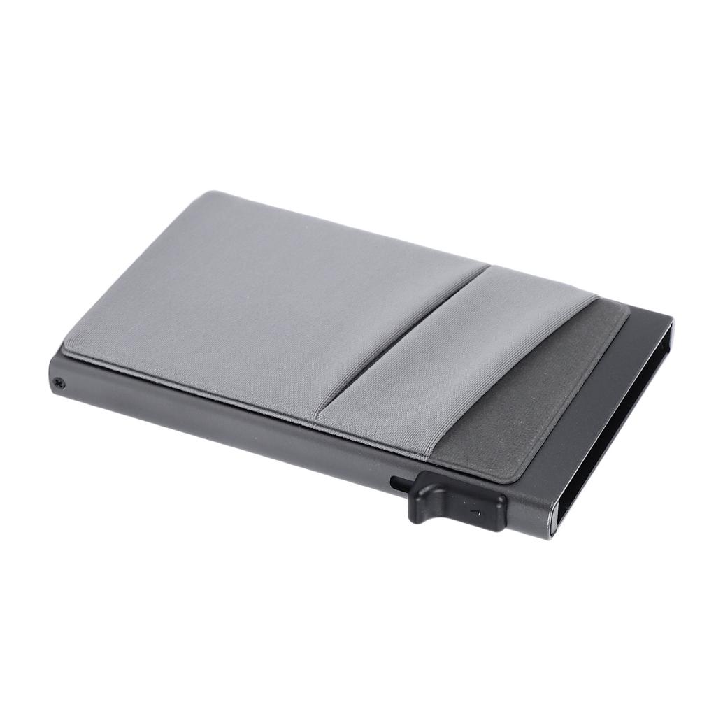 Men Slim Card Holder Wallet Secure Protection Card Holder Side Push Aluminum Alloy Slim Minimalist