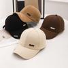Autumn And Winter Letter Hard Top Embroidered Baseball Cap Female Thickened Face Small Casual Versatile Sunshade Cap Trendy Man