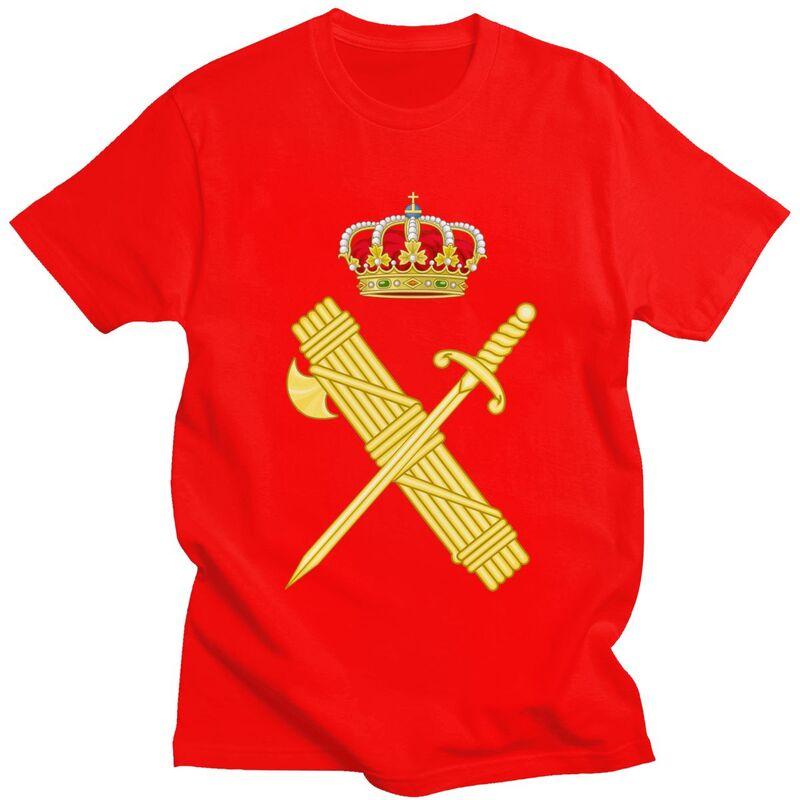 

Custom Emblem Of The Spanish Civil Guard Tshirts Men Short Sleeve T Shirt Spanish Coat Of Arms Tshirt Slim Fit Pure Cotton Tee S
