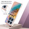 For Xiaomi 14T Pro Case with IMD Marble Flower Pattern TPU Mobile Back Cover