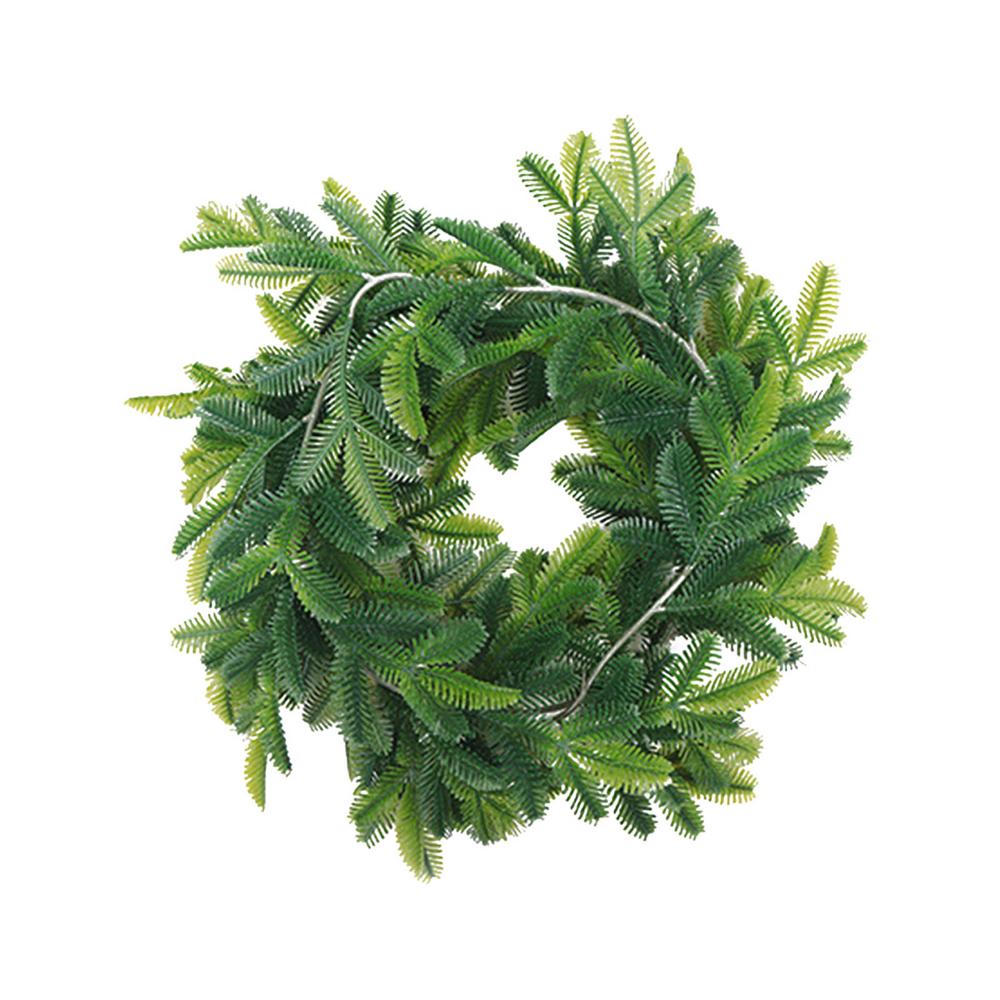 Christmas Pine Garland Artificial Hanger Ornament Real Touch Artificial Pine Cypress Vines For Porch Fireplace Mantel Stairs