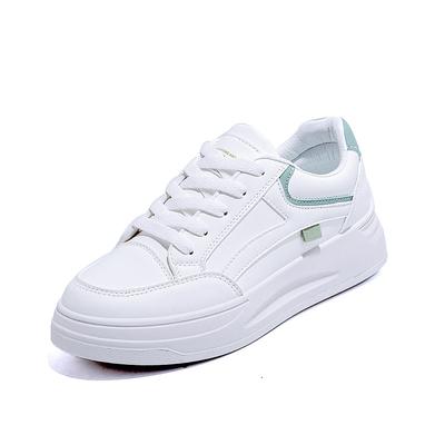 Modische Damen Colorblock Skate Schuhe Trendige Schnür-Low-Top-Sneaker mit runder Zehenpartie Allround-Walking-Trainer UP Plateauschuhe für Damen