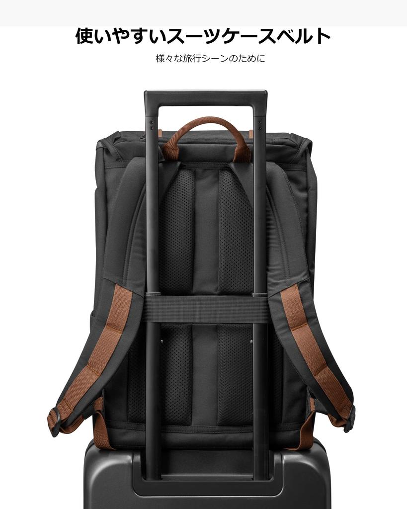 tomtoc 22L Large Capacity Daypack, Lightweight Town Backpack, Fits 13-15.6 inch Laptops, Water-Repellent, Perfect for City Walking, Hiking, Outdoor