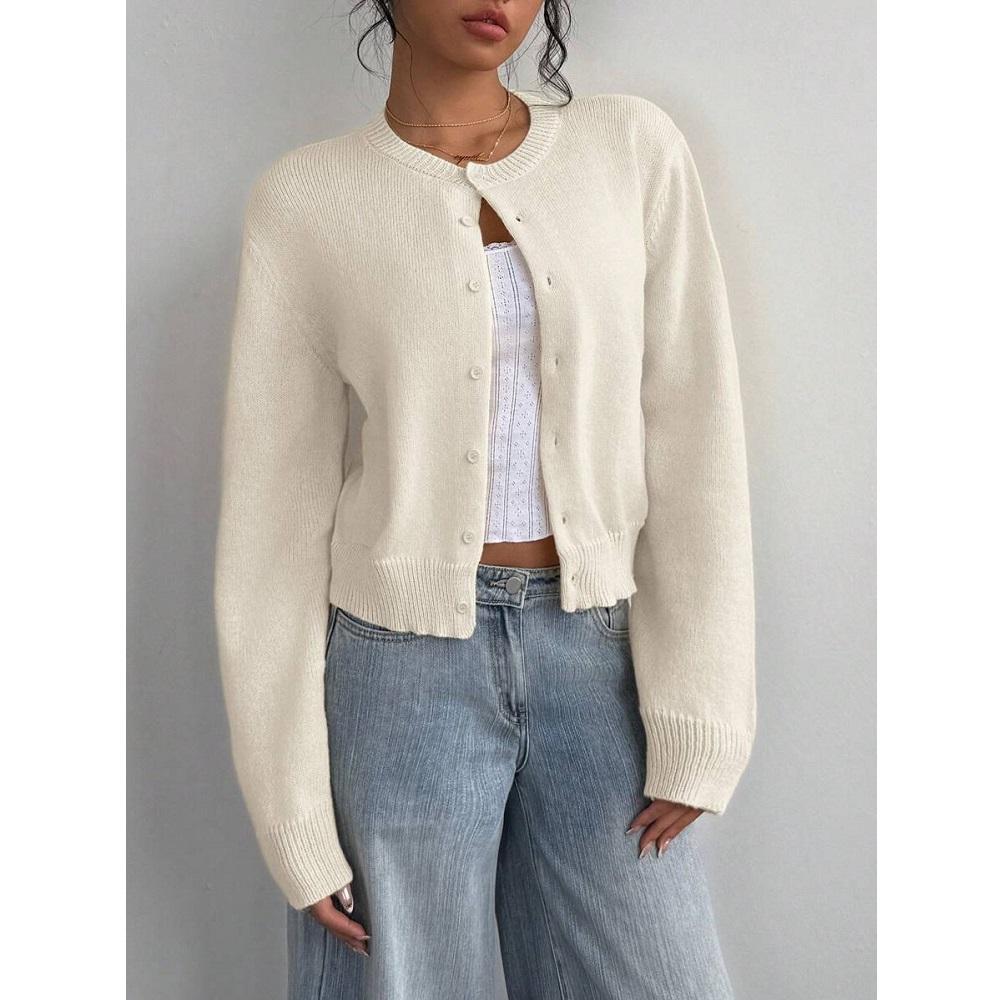 Dámské podzimní zimní pletené kardigany svetry dámské s dlouhým rukávem jednoradé svetry svrchní oděvy kabáty bundy