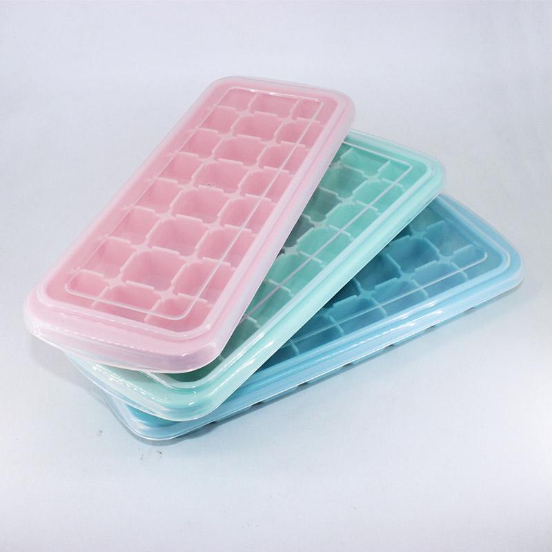 Food Grade Silicone Ice Cube Tray Ices Jelly Maker Mold Trays with Lid for wtet