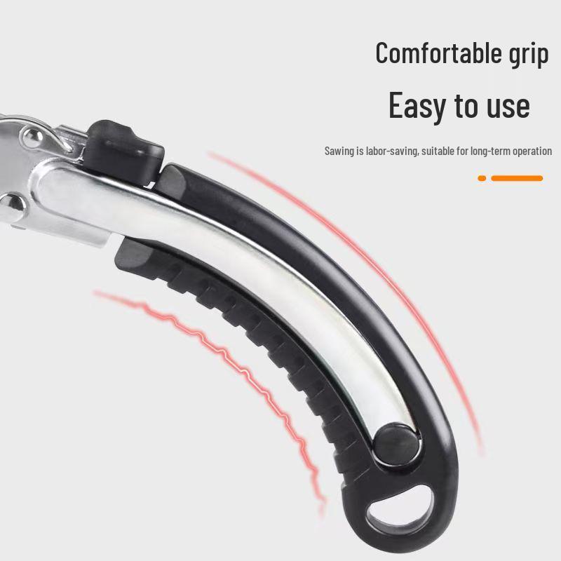 Cross 350 Portable Hand Saw with High-Temperature Quenched, Three-Sided Teeth for Outdoor Garden Trimming and Felling