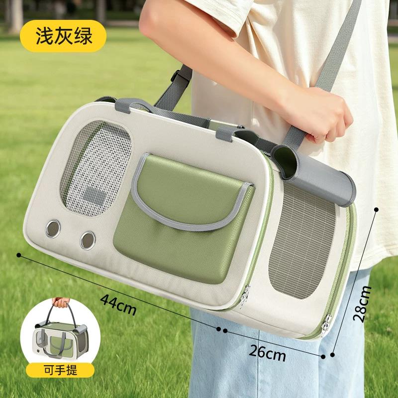 Cat bag out portable cat portable diagonal back large capacity bag ventilated and breathable light dog oversized pet bag