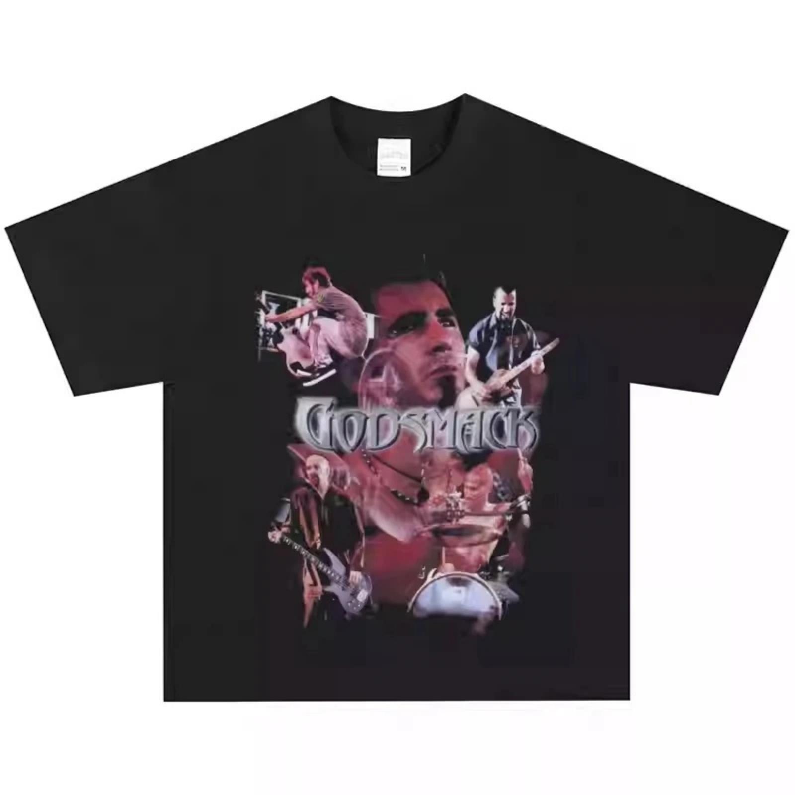 

2025 Godsmack Band Рок Футболка, Американский Ретро Уличный Хип-хоп Тяжеловесная Модная Короткий Рукав Винтажная Высокое Качество S разноцветный