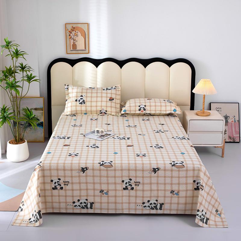 1pc Cotton Thick Bed Sheet Flower Series Double Top King Sheets for Girls Boys Kids Single Queen King Size Bed Linen