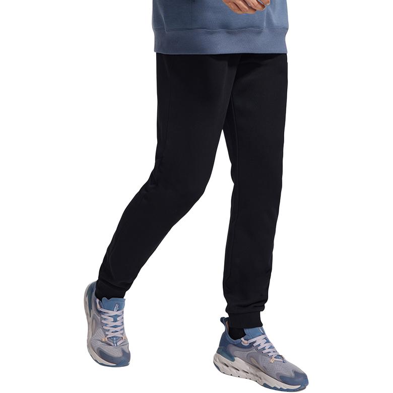 Li Ning Sports Lifestyle Series Solid Color Loose Fit Breathable Comfortable Casual Pants Men Bottoms Black AKLTD51-1