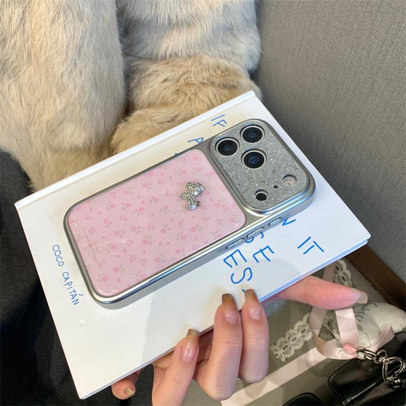 

Electroplated Floral Sparkle Diamond Horse Case for iPhone 17 Pro Max / 16 / 15 / 14 iPhone 14
