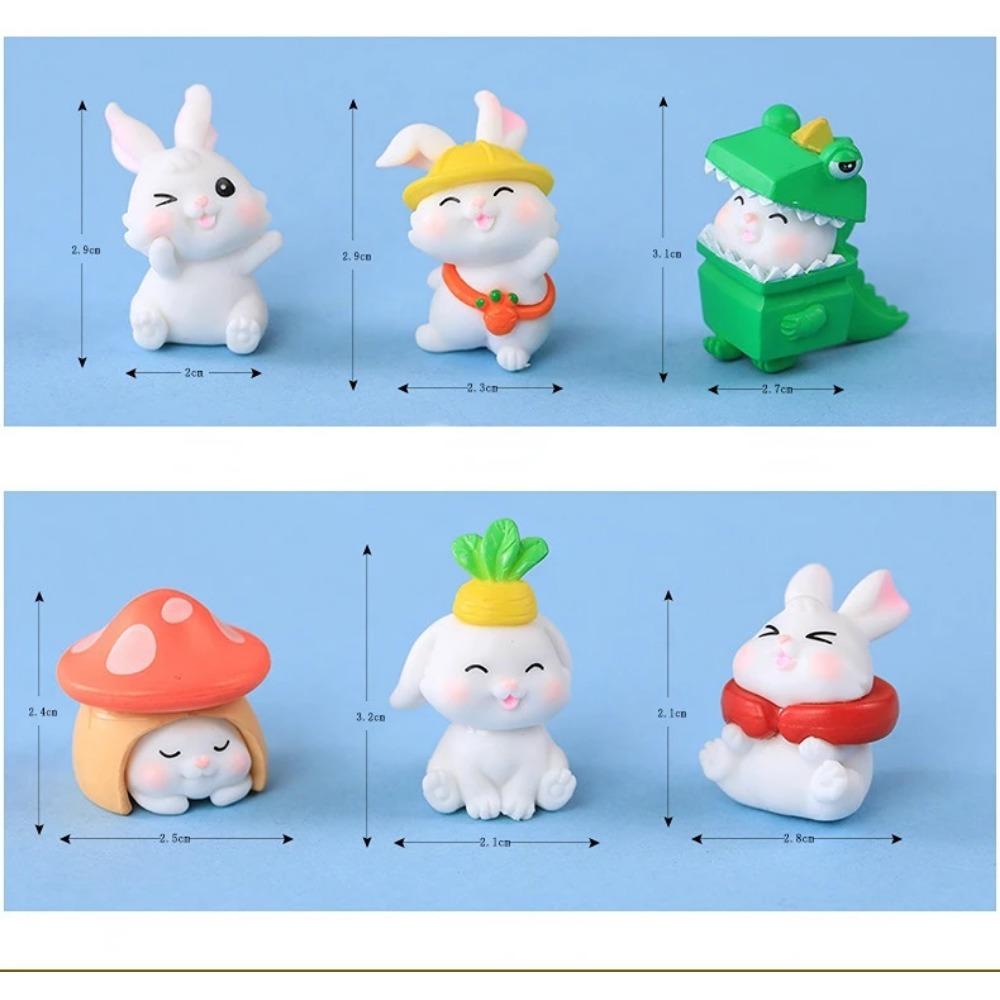 

Миниатюрная фигурка из смолы Белый кролик Морковный рай Мировая серия Модель кролика Мини-кролик DIY Аксессуары для ландшафтного садоводства