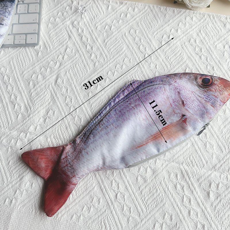 Pencil Case Fish Shaped Novelty Fish Pen Bag Fish Coin Purse Funny Pencil Case Gifts For Office Supply