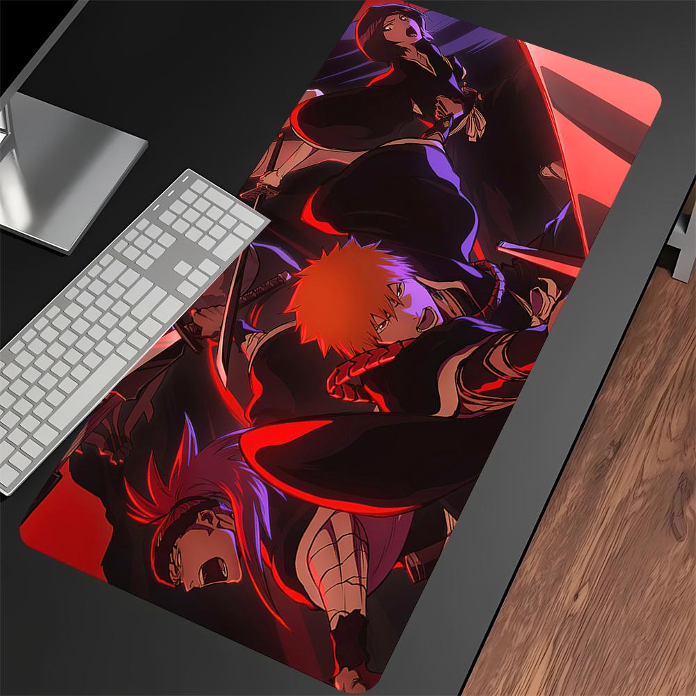 White Mouse Pad Anime Large Mousepad Bleach Manga Panel Laptop Office Rubber Soft Table Mat Pc Keyboard Gaming Non-Slip Carpet