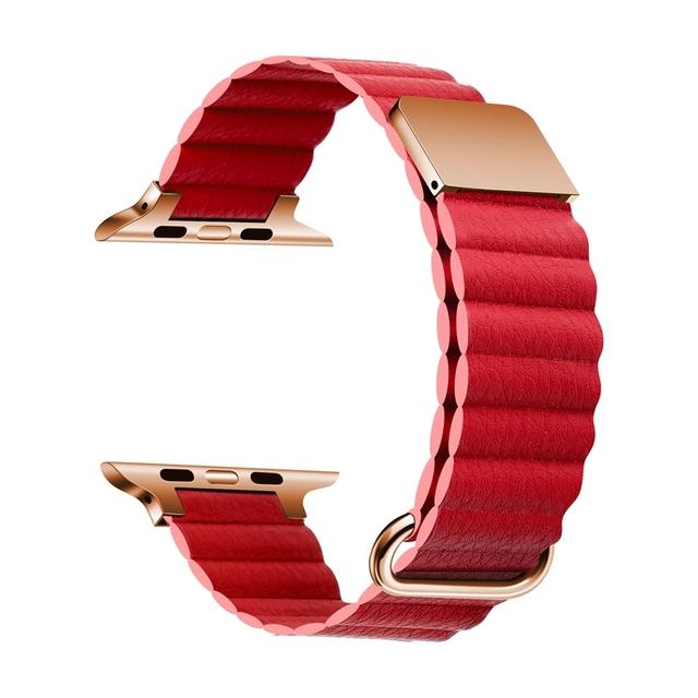 Geeignet für Apple Watch 8 Armband Apple Watch se/ultra/7. Generation iwatch6 Lederarmband magnetische Anziehungskraft Kreativität