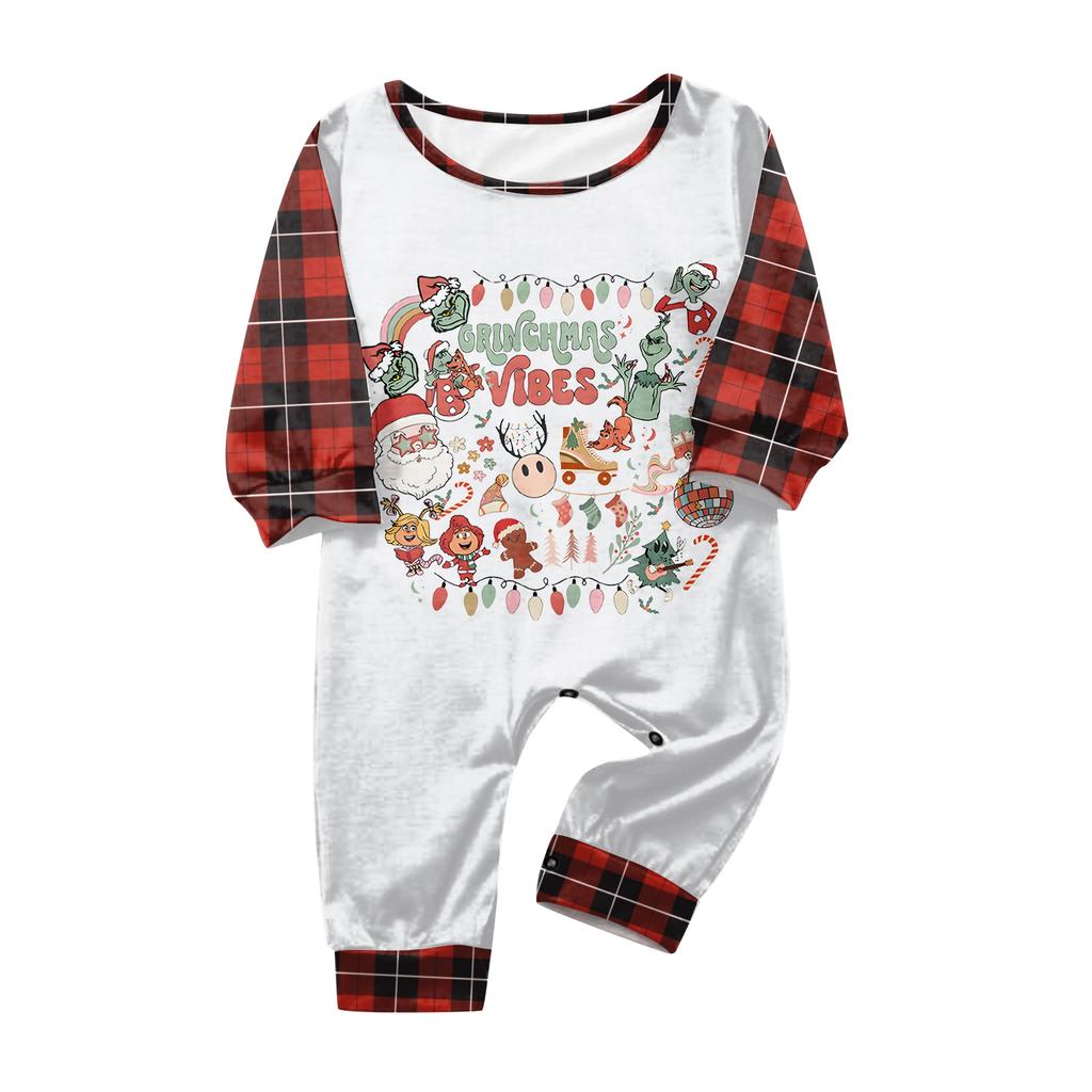 Christmas Print Parent-child Long-sleeved Pajamas Set Home Wear