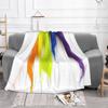 Rainbow Colored Roving Top Quality Comfortable Bed Sofa Soft Blanket Wool Red Orange Yellow Green Blue Purple Spinning Delicate