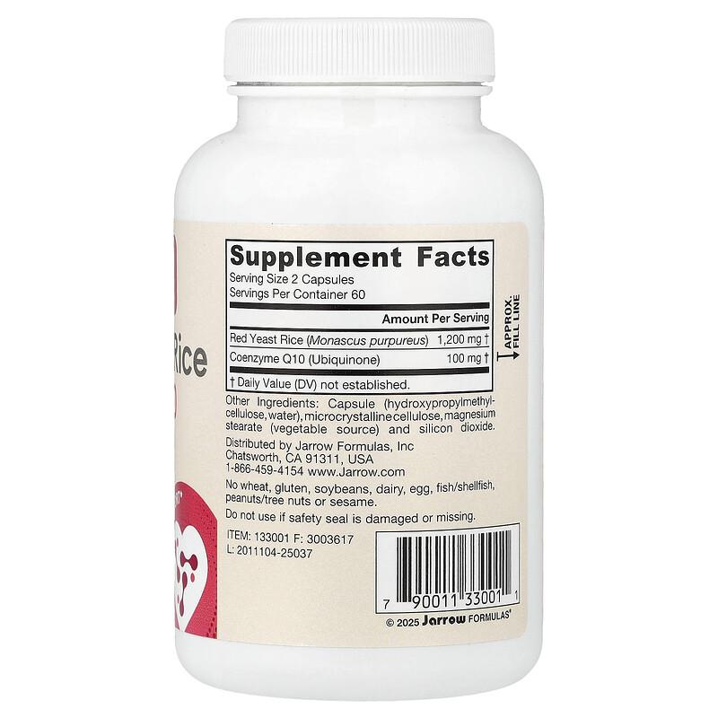 Red Yeast Rice + Co-Q10, 120 Veggie Capsules