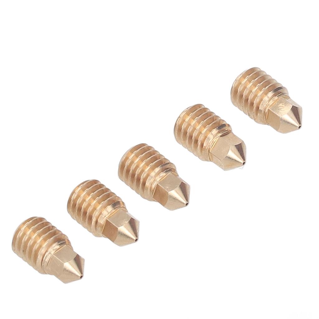 5Pcs 3D Printer Brass Nozzles Tight Connection Heat Resistant 500 Celsius  CHT Brass Nozzle for Bambu Lab
