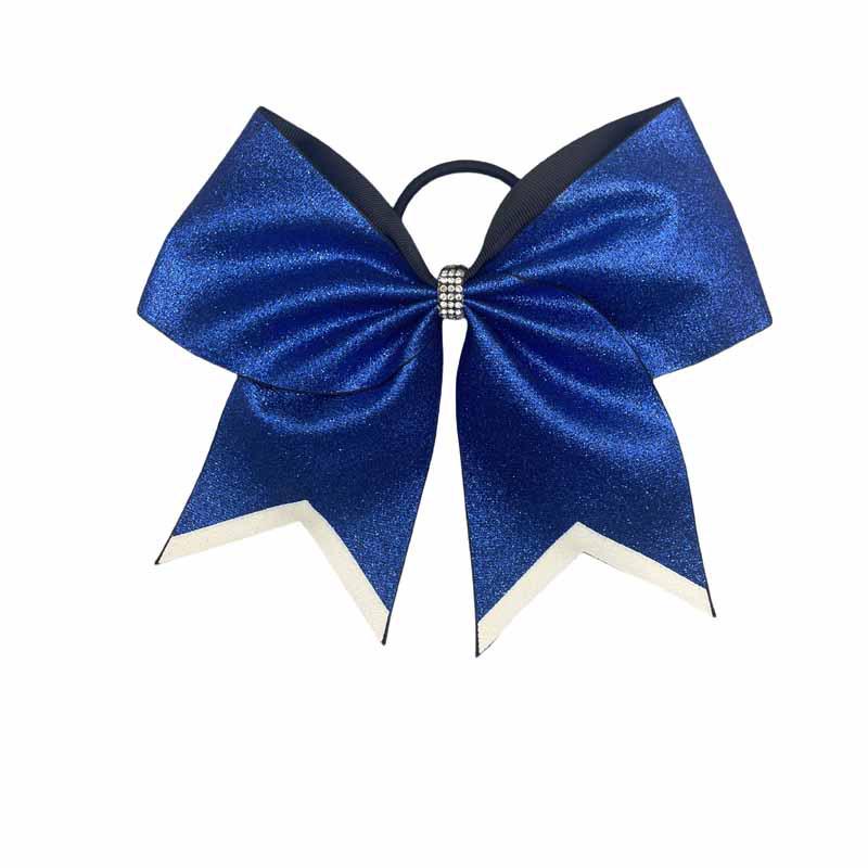 Европейский и американский стиль Синяя блестящая резинка-бант для волос для девочек королевский синий