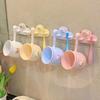 Dachshund Design Wall Mount Toothbrush Holder No Drill Installation For Kids Bathroom Cup Storage Set Bathroom Organizer Rack