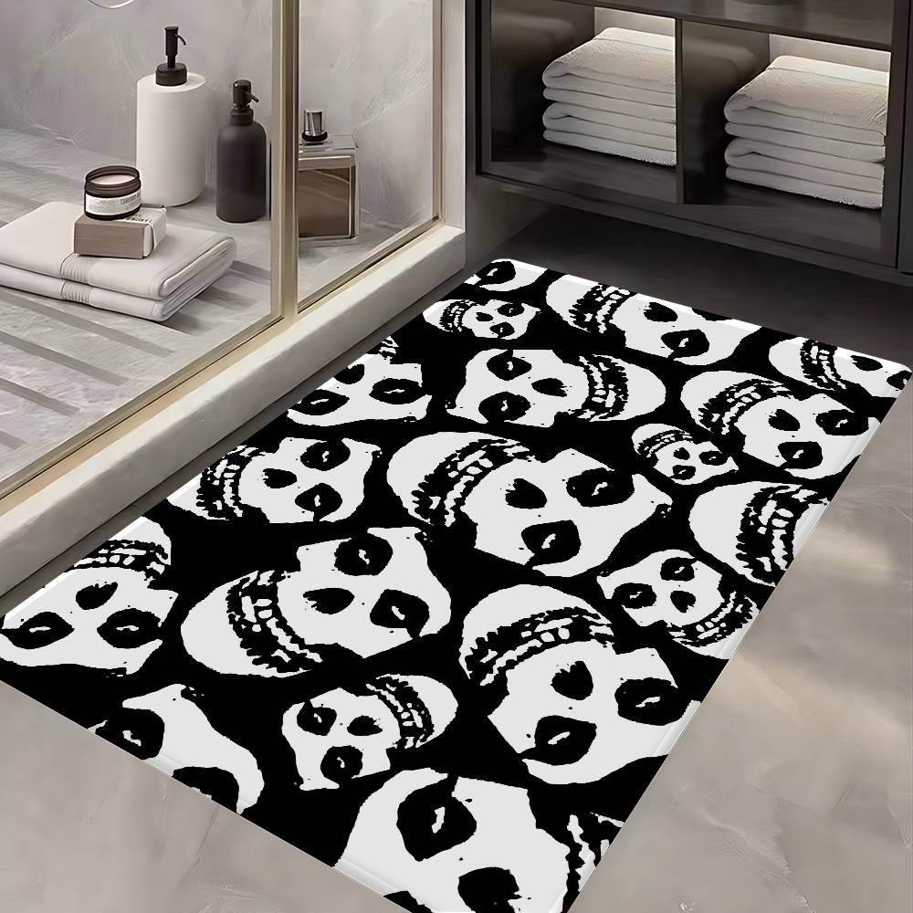 Punk Band The Misfits Room Mats Retro Multiple Choice Living Room Kitchen Rug Non-Slip Welcome Rug