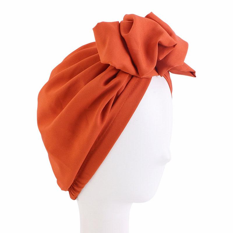 Women Bowknot Turban Elastic Beanies Pleated Chemo Cap Hijab Muslim Headwear Stretch Hair Loss Head Cover Scarf Wrap Bonnet Hat