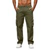 Men's Workwear Casual Stretch Waistband Multi-Pocket Straight-Leg Pants