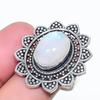 Natural Moonstone Gemstone Handmade 925 Sterling Silver Jewelry Ring Size 8 AR-16945